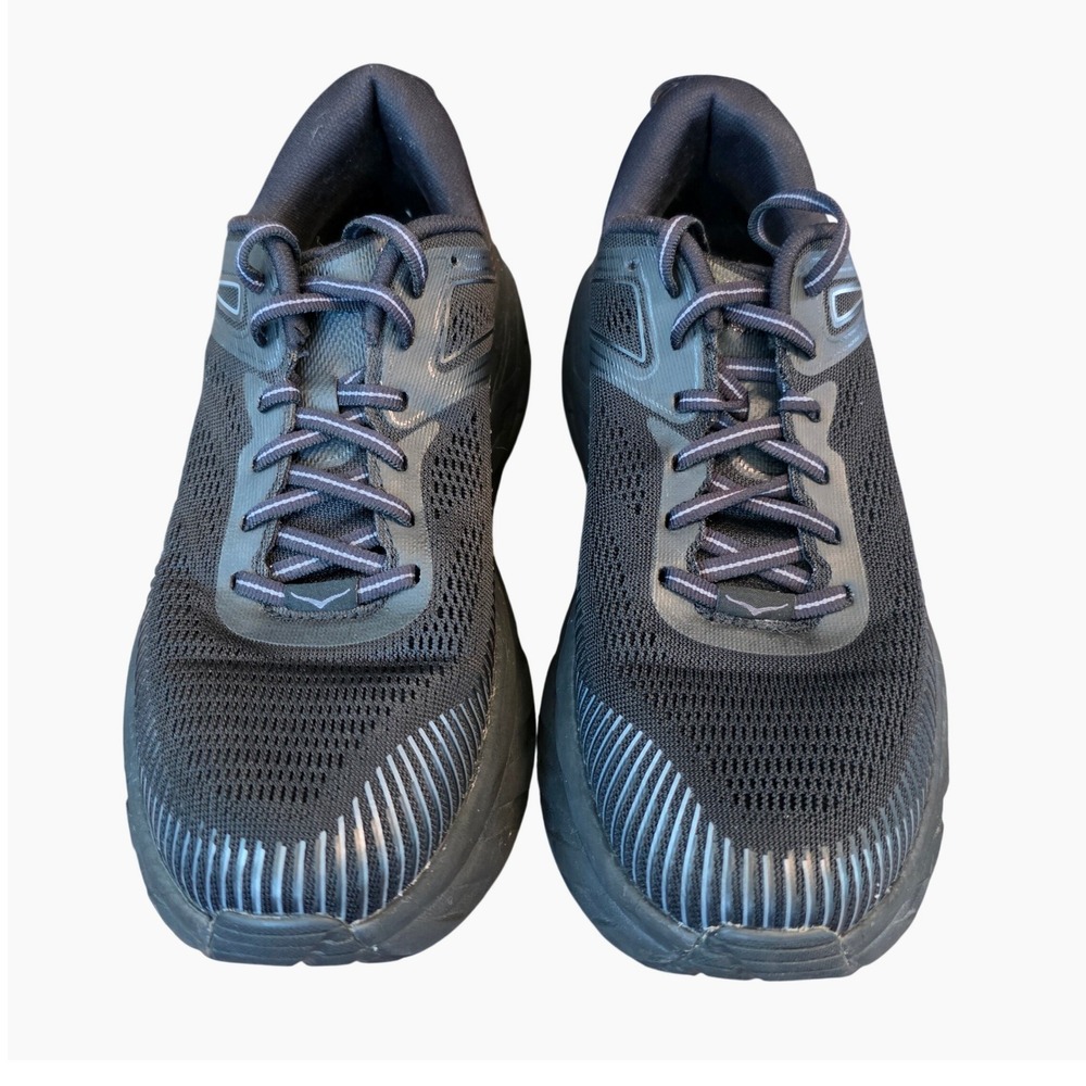 HOKA Bondi 7 Reflective Black Running Shoes Women's 8.5 Cushioned *No Insoles